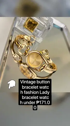 Vintage button bracelet watch fashion Lady bracelet watch under ₱171.00 Hurry - Ends tomorrow! #affiliatemarketing #tiktokaffiliate #LearnOnTikTok #foryoupage #fyp 