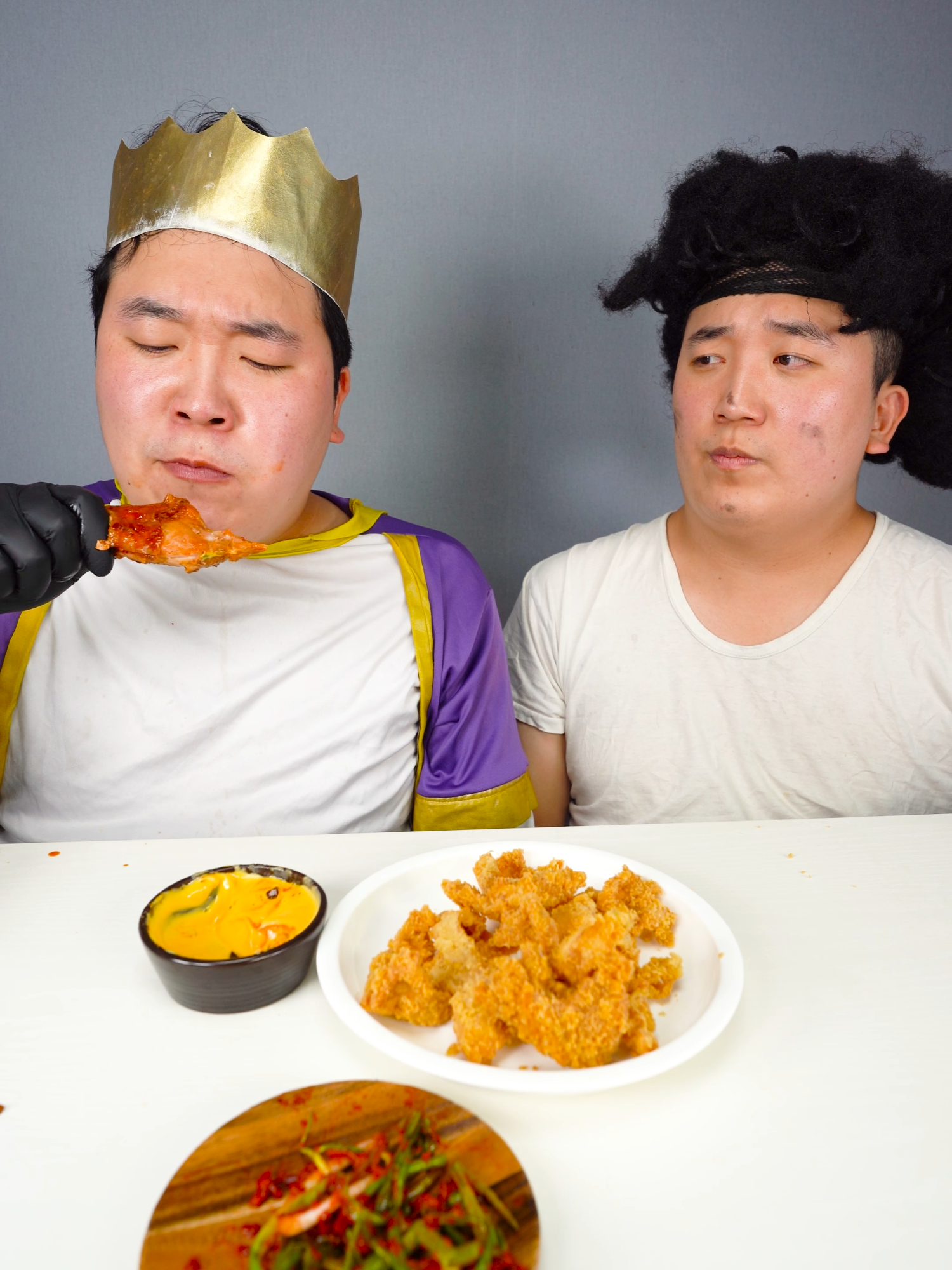 Black Bean Noodle, Jamaican Chicken, Giant Chicken #mukbang #eat #eattogether #delicacie #asmreat #eating