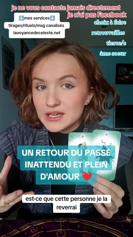 retour inattendu 🥰❤️ #tarot #tiragedecarte #tirage #tiragesentimental #message #cartomancie #celeste #voyance #sentimental #tarotreading 