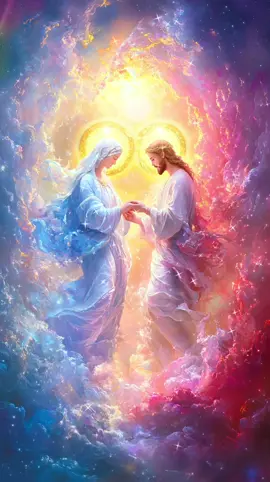 🌟🙏 Divine Union of Jesus and Mary 💖🌿 A heavenly moment of divine love and connection between Jesus and Mary. Let this visual bring peace and grace to your heart.#divinelove #jesusandmary #spiritualwallpaper #heavenly #phonewallpapers #animatedwallpaper #holiness #livewallpaper4k #eternallove #livewallmagic 