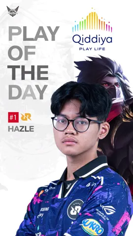 Debut manis untuk jungler RRQ, Hazle!😍 Match terakhir Regular Season malam ini ditutup dengan permainan super agresif. Bermanuver dengan shadow kill secara apik, permainan Hayabusa Hazle pantas untuk di-highlight dalam Qiddiya Play of The Day! ✨️ #MPLIDS14 #WeOwnThis #Qiddiya