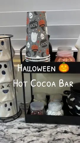 Gotta have the Halloween Hot Cocoa Bar Ready 🎃👻💀🍫  Ib:@Micah│DIY│Organization | ASMR ✨👑 #asmr #restock #halloween #spookyseason #fall #hotchocolate #hotcocoa #fallvibes #halloweenvibes #satisfying #aesthetic #organizedhome #restocked #organized 