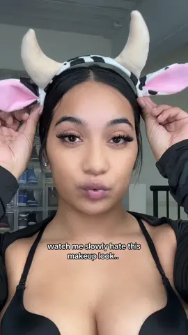 do you ever just hate a look and… #makeupfail #cowmakeup 