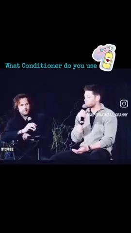 What Conditioner do you use #🤣🤣🤣🤣 #jaredpadalecki #JensenAckles #j2love💘 #supernatural #🤣🤣🤣🤣 #🤎🤎🤎 