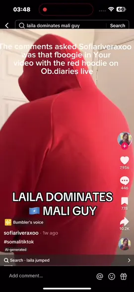 The comments asked Sofiariveraxoo is the guy in the red hoodie fboogie on ob.diaries live. #Sofiariveraxoo #obdiaries #fyp #somalitiktok #clips #fboogie 