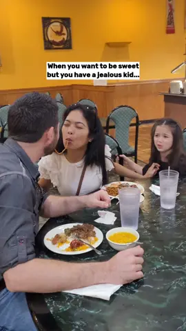 Mia: No kisses mommy and daddy! Not in my watch 👀🤣