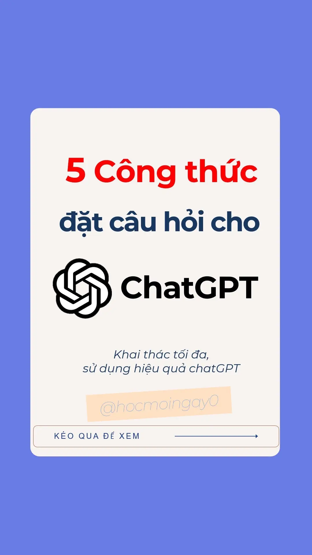 Sử dụng ChatGPT không hiệu quả là do banh chưa biết đặt câu hỏi đúng cách? #congngheai #openai #chatgpt #chatbox #prompt #LearnOnTikTok #hocmoingay0 #xuhuong #fpy 