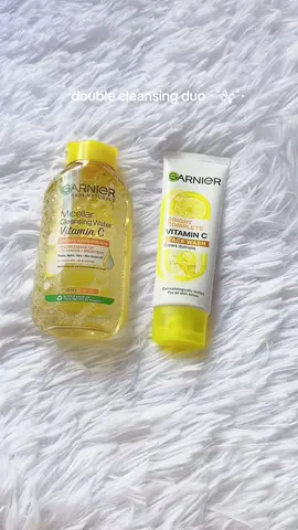 double cleansing duo ⋆˚𝜗𝜚˚⋆ @garnierph  #garnier #micellarwater #foamcleanser #skincare #tiktokmademebuyit 