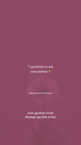 Ask these questions 👇 Rediscover and explore what brought you together with these seven thought-provoking questions to keep the sparks alive: 1 | If I lost my memory, what's the first thing you'd tell me about us? 2 | Why do you think I fell in love with you? 3 | What does living a 'good life' mean to you? 4 | What's your biggest fear about our futures? 5 | Besides cheating and lying, what else destroys a relationship? 6 | What's your favorite weird habit of mine? 7 | What's an insecurity of mine that you love? If you'd like more deep questions, let me know in the comments. | #questionsforcouples #couplesquestions #couplesconvo #questionsforhusbands #questionsforwife |