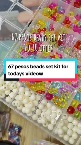 67 pesos beads set kit 10.10 offer #beadsbracelet #DIYAccessories #beadsset #mixedbeads #diybeads 