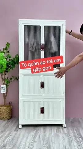 Tủ nhựa nhiều tầng, tủ quần áo trẻ em thông minh, gấp gọn tiện lợi #xuhuong #tunhua #tuquanao #tuquanaogapgon #giadungthongminh40 