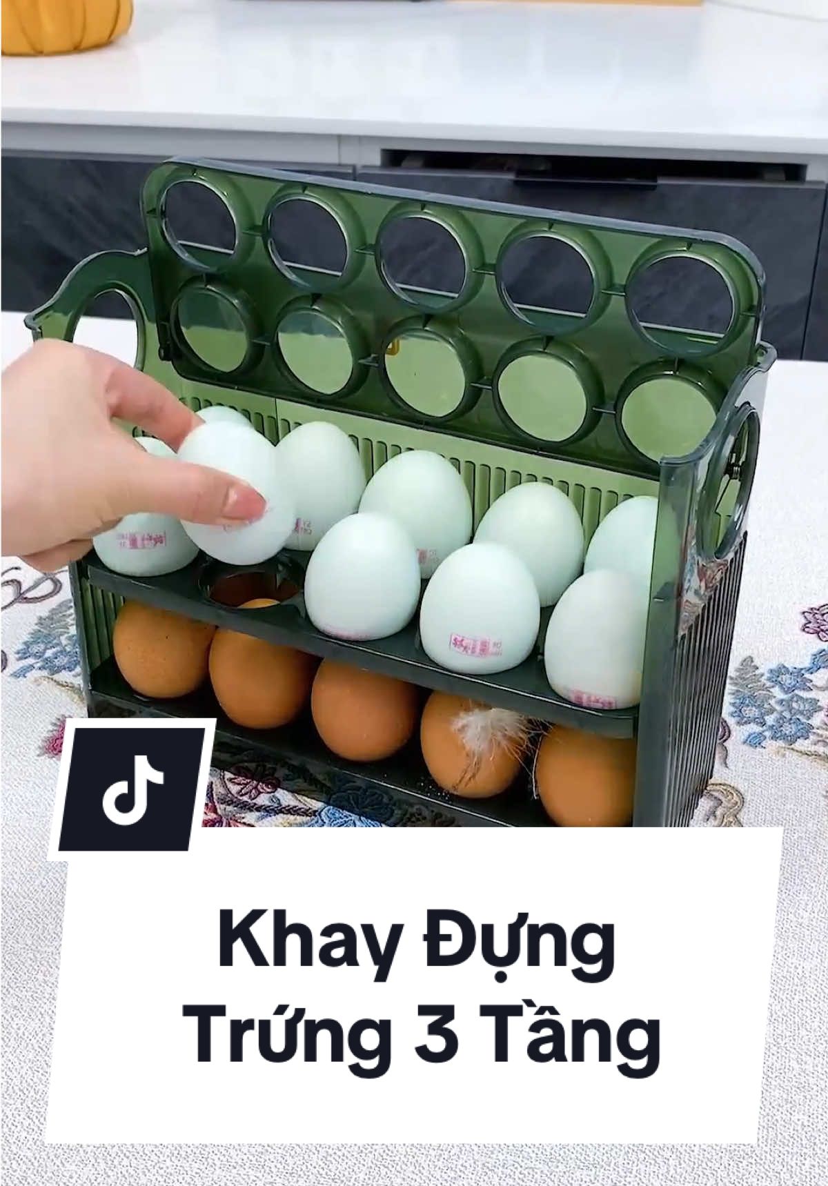 Khay đựng trứng 3 tầng #housecare #runggiadung2 #sanphamxuhuong #xuhuongtiktok #khaydungtrung3tang #khaydungtrung #khaydungtrungtulanh 