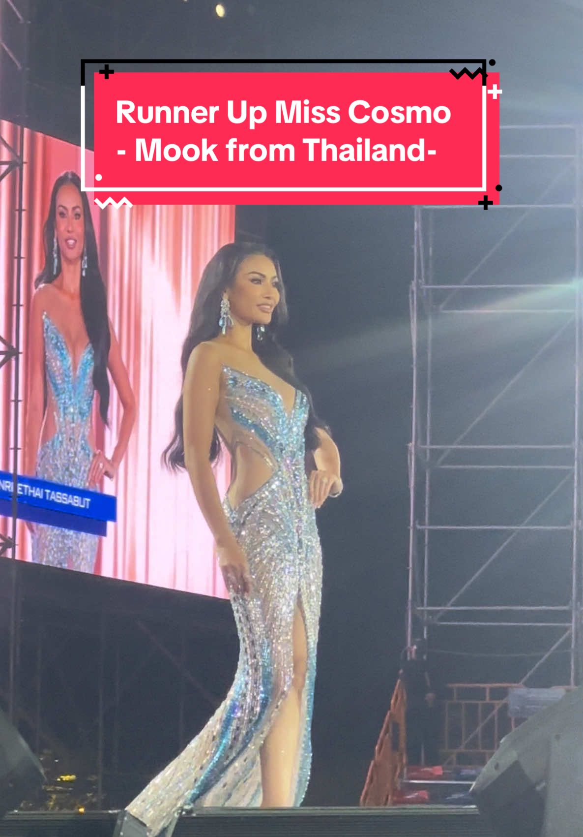 Our Runner Up of Miss Cosmo - Mook from Thailand 🇹🇭 classy and elegant in this evening gown @finalemook #misscosmo #misscosmo2024 #Misscosmo #mcgiangngoc 