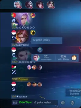 🗣️: s2 pake lesley #mobilelegends  #kocak #drafpick #fyp 