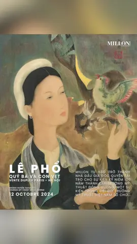 Lê Phổ (1907-2001) QUÝ BÀ VÀ CON VẸT, khoảng năm 1938 Mực và màu trên lụa Ký và đóng dấu ở góc trên bên phải, Mặt sau có tiêu đề và đánh số ‘’28’’ 38 x 31 cm Nguồn gốc: Từ Bộ sưu tập tư nhân ở Pháp. Được truyền theo dòng dõi. #auction #millon #millonvietnam #lepho #encheres #indochine #art #beauxarts #dongduong #nghethuat 