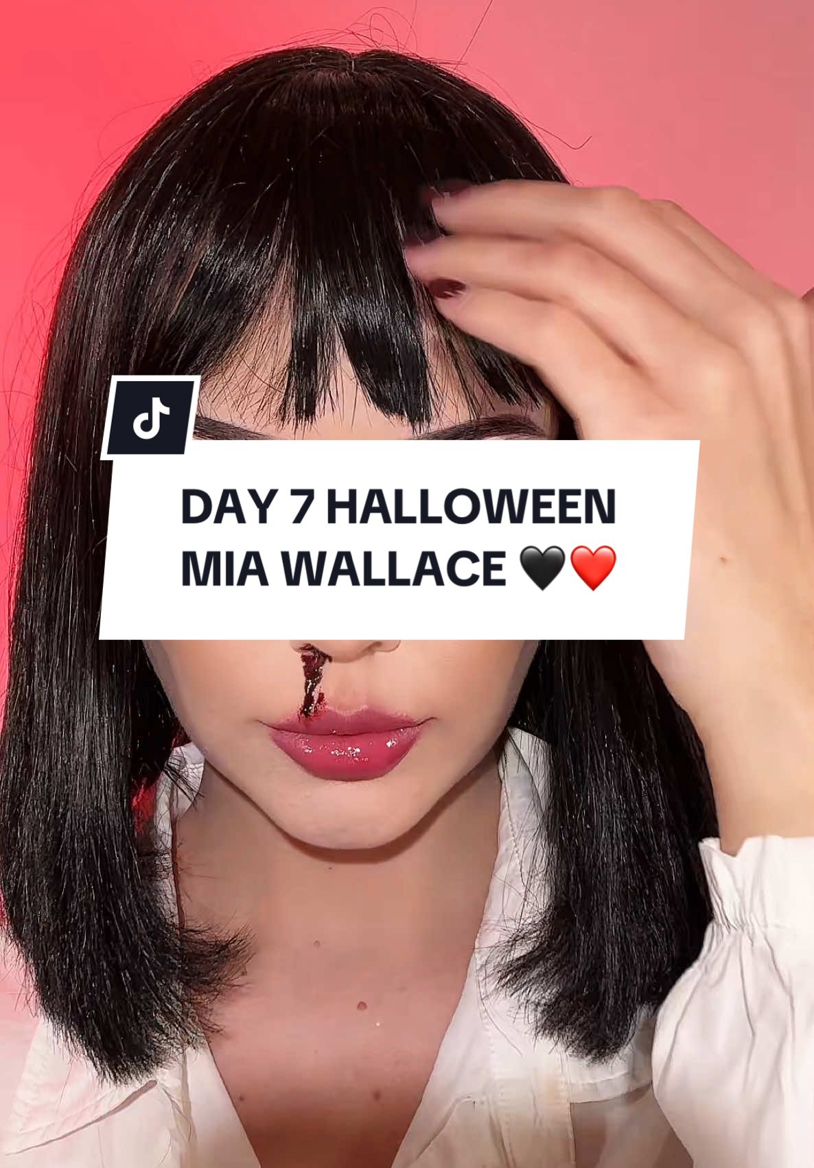MIA WALLACE 🖤❤️ #fyp #mua #halloweenmakeup #miawallace #pulpfiction 