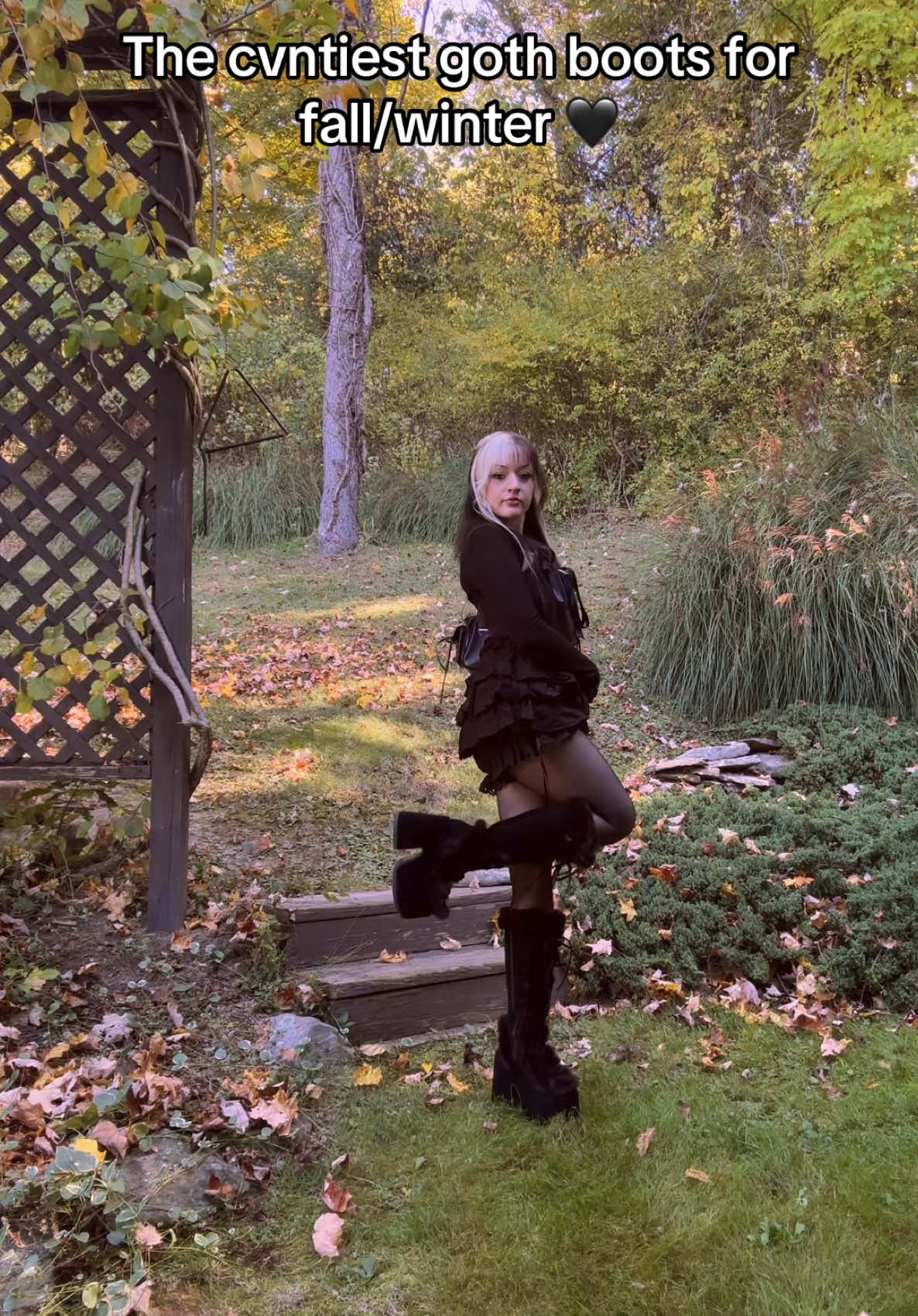 #goth #demonia #falloutfits #foxblood #OOTD #gothoutfit 