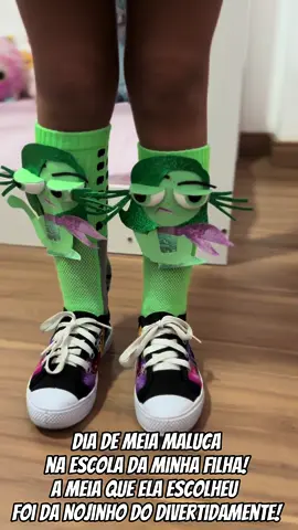 SEMANA DAS CRIANÇAS COM MEIA MALUCA! Mostrei o passo a passo da meia maluca da minha filha, ela escolheu o personagem NOJINJO do Divertidamente! #meiamaluca #semanadascrianças #divertidamente2 #escola #diadascrianças 