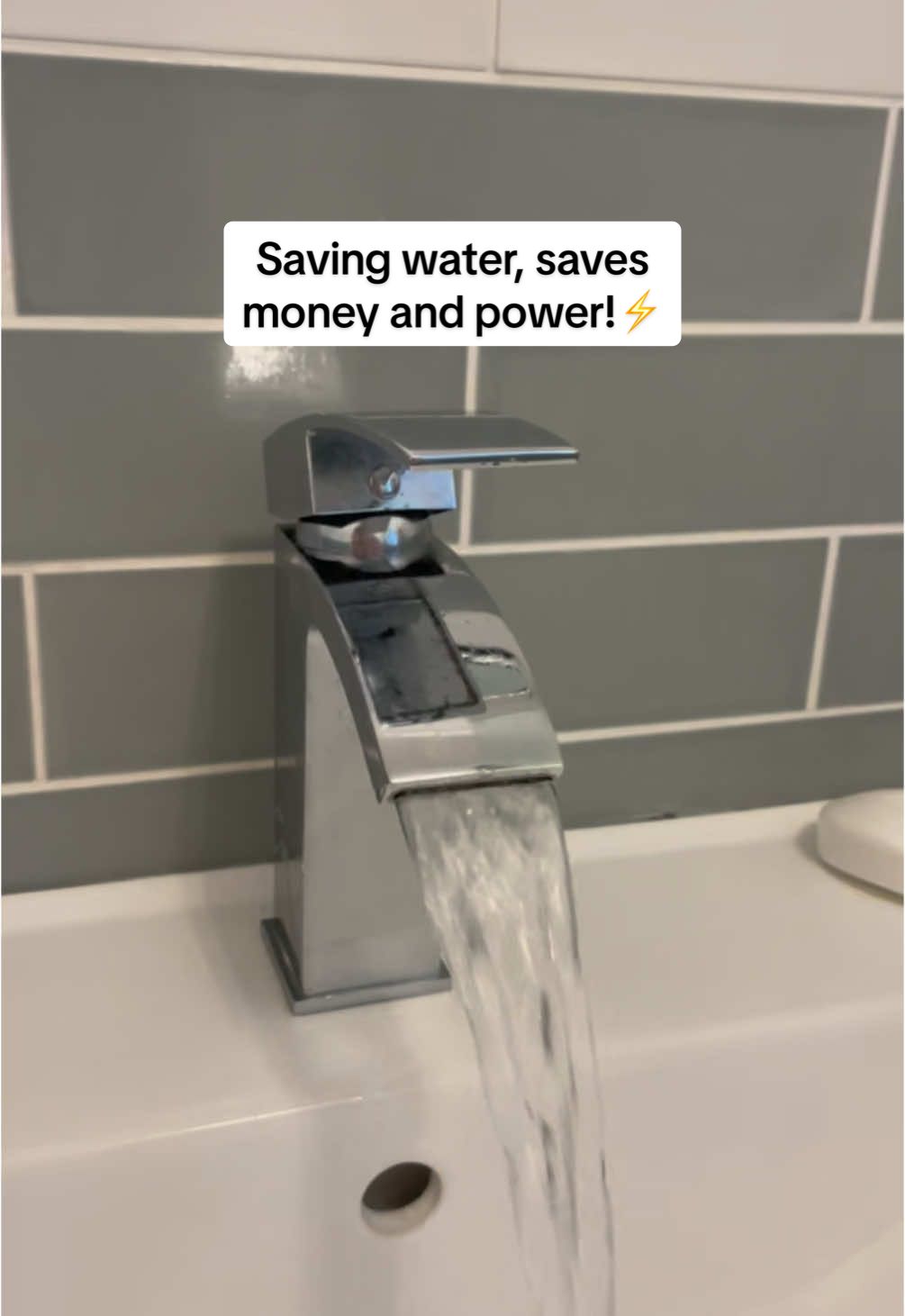 Leaving your tap running for one minute wastes over 6 litres! Using only the water you need will help save power and money⚡️! #waterefficiency #savewater #water #taps #tap #
