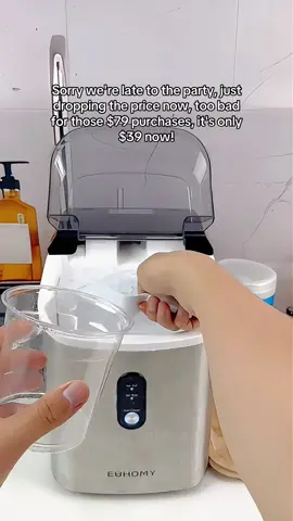 EUHOMY Ice Chewy Ice. #ice #iceeating #icetok #sonicice #asmr #chewyice #ecozy #icemaker #watertok#foryou 