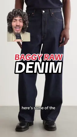 Best Baggy Raw Denim Jeans for Men 👖🙏🔥 #mensfashion #menswear #rawdenim #selvedgedenim #streetwear #denim #baggyjeans  