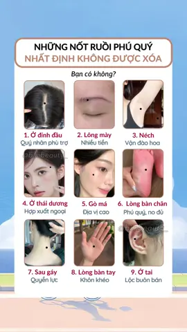 Những nốt ruồi phú quý nhất định không được xoá #goclamdep #notruoi #xuhuongtiktok #xuhuong2024 #trending 