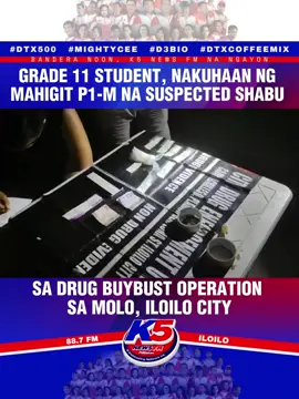WATCH: Grade 11 student, arestado sa ginkasa nga drug buy-bust operation; masobra isa ka milyon nga balor sang suspected shabu narecover. Lantawon ang video para sa buo nga detalye. #K5NewsFMIloilo #fyp #fypp #fyppp 