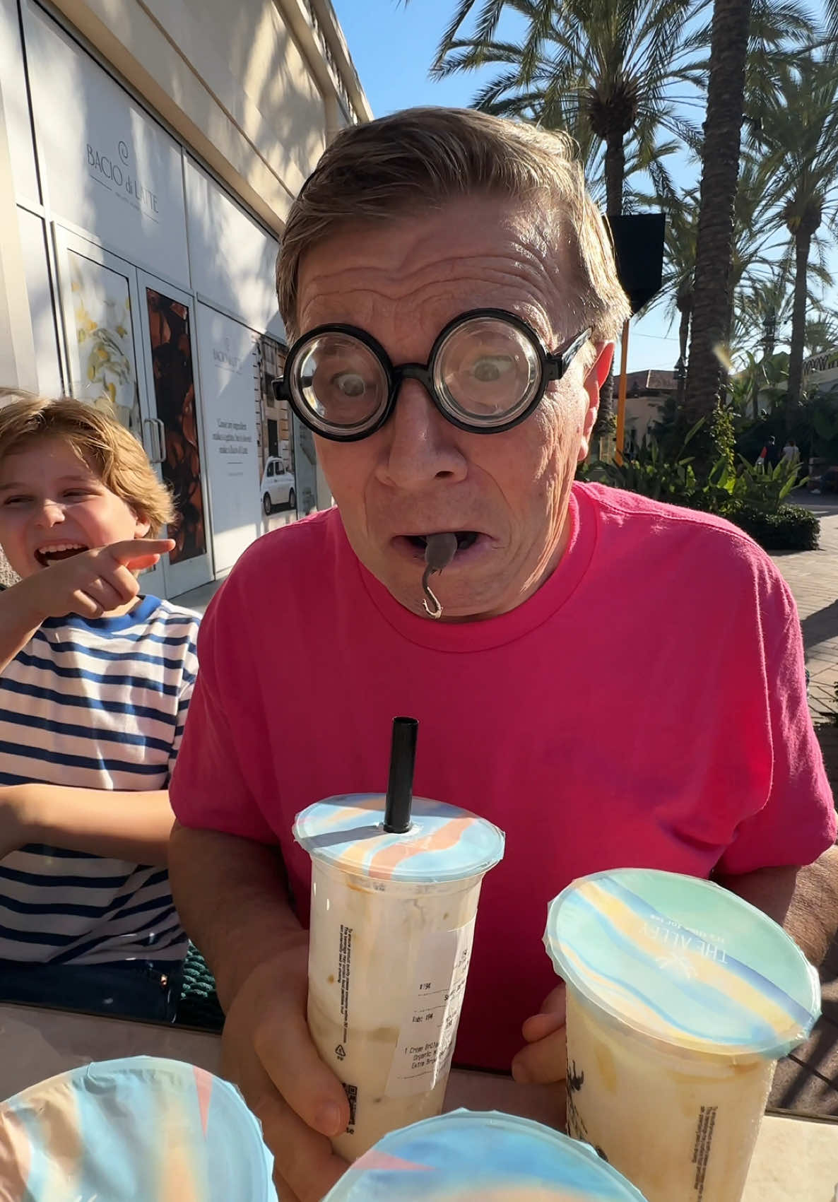 Grandpa got a very unexpected surprise #funny #fun #funnyvideo #funnyvideos #funnymoments #boba #bobatea #bobamilktea #bobalover #viralvideo #viral #comedy #comedia #comedyvideo #comedian #humor #humortiktok #ronniesfamilyshow #ronniesadventures 