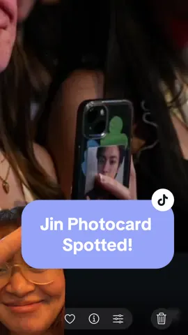 Ang cute!!!! Jin’s photocard was spotted at Sabrina Carpenter’s ig post :) ang cute naman ni ate girl co-Army natin sya #BTS #Army #Seokjin #Jin #sabrinacarpenter #concert 