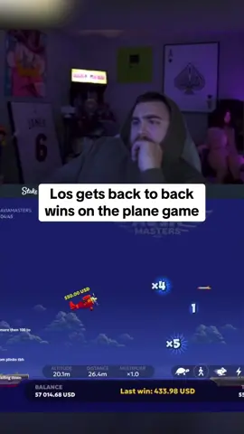 Los gets back to back wins on the plane game #stake 