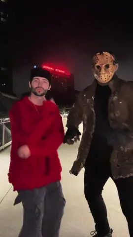 Vibin with @Joey Reed 🎃  He hit me more than the vibe 😭 #jasonvoorhees #halloween #tiktokhalloween #spooky #spookyseason #vibes 