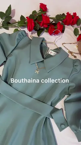 بسم الله على بركة الله فستان خريفي وشتوي سور كوموند 🔥 السعر 4300دج ✅ نوع القماش كراب باربي 