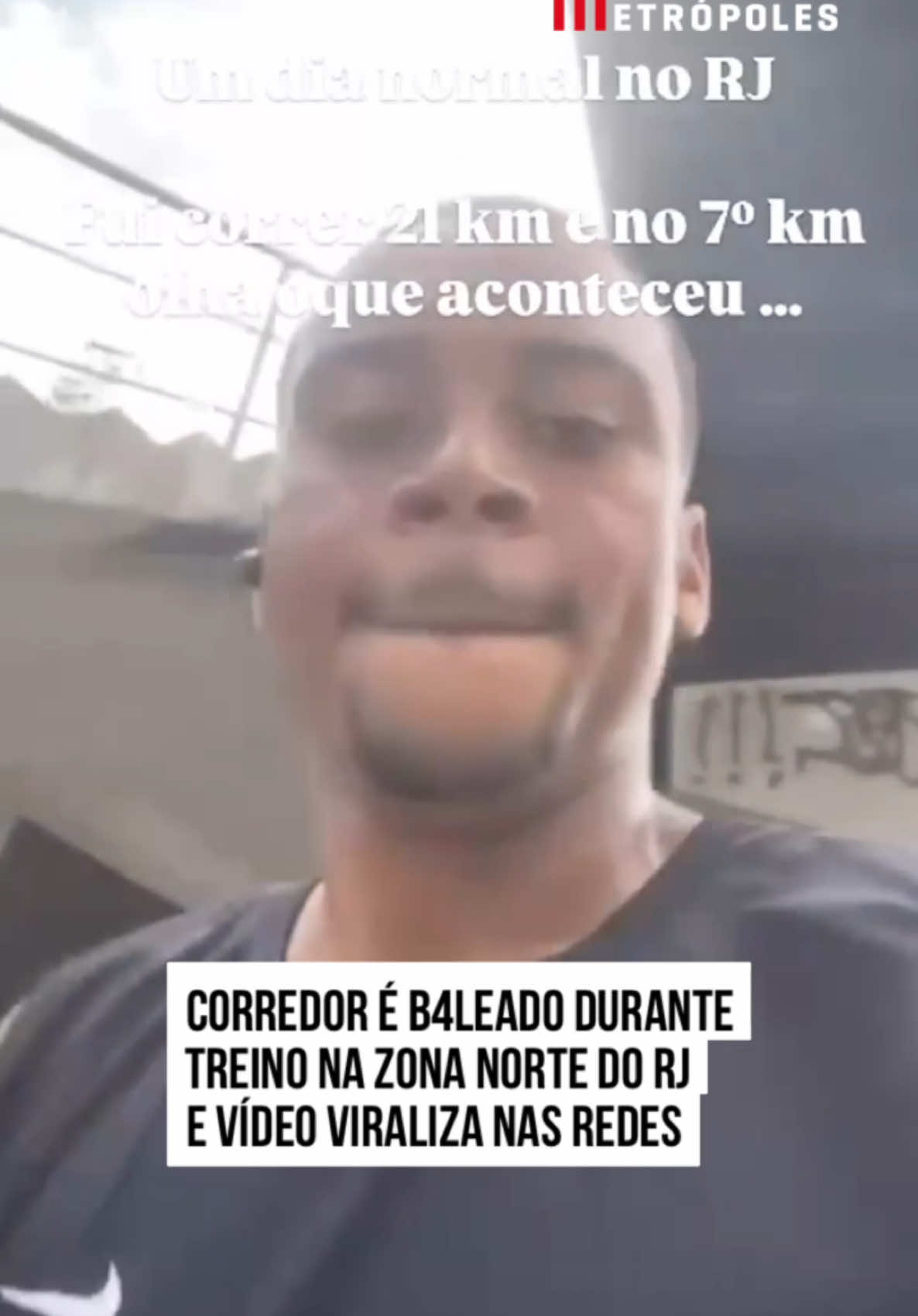 Durante um treino na Zona Norte do #RiodeJaneiro, o #corredor David Santos foi bal3ado na perna, no último sábado (5/10), enquanto corria pela Avenida Nazaré, próximo à estação de trem Ricardo de Albuquerque, em #Anchieta. O incidente aconteceu enquanto David gravava um vídeo, que logo viralizou nas redes sociais. David contou que saiu de casa por volta das 9h50 para buscar seu filho na Vila da Penha, enquanto sua esposa foi de ônibus. Ele decidiu fazer o trajeto correndo, passando por bairros como Nilópolis, Olinda e Anchieta. Ao chegar em Ricardo de Albuquerque, começou a ouvir disp4ros à distância, inicialmente achando que vinham de um treinamento militar na região. No entanto, ele foi surpreendido ao ser atingido por um tiro. Segundo a Polícia Militar, o confronto envolveu crim1nos0s e a PM, e David foi atendido na UPA de Ricardo de Albuquerque, onde teve o fragmento da b4la removido da perna esquerda. A notícia gerou grande repercussão nas redes sociais, com o vídeo do momento viralizou rapidamente na web. #TikTokNotícias 📹 davidfferreira22 (ig) 