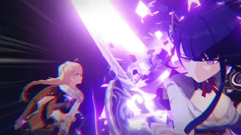 Kazuha vs Raiden Shogun Cutscene #kazuha #raidenshogun #raiden #GenshinImpact #hoyocreators #inazuma #fyp 