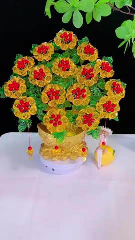 Cây kim tiền phát lộc#caykimtien #caykimtientailoc #caykimtientrangtritet #hoatrangtri #handmade #hoa_handmade #lamhoa #qua20thang10 