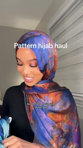 Its giving the elements as hijabs YALL😍😍 Can we name these hijabs immediately??? Silk pattern hijabs? Watercolour hijabs?  • • • #hijab tutorial hijab try on haul hijab style