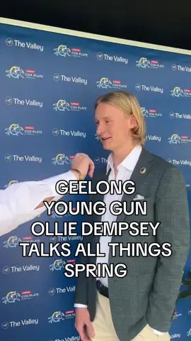 The Valley catches up with Geelong Rising Star Ollie Dempsey at the Ladbrokes Cox Plate Carnival Media Launch 🏇🏾 #qanda #racing #mooneevalley #coxplate #afl #olliedempsey #geelong #geelongcats #melbourne 