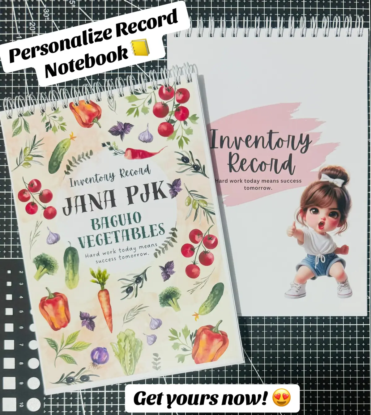#artsyfartsycorner 📒 Inventory Record Notebook | Personalize Notebook | Customize Notebook | A5 Size 80gsm 50 leaves 100 Pages Stay on top of your inventory with this super cute and customizable notebook!  Why you’ll love this: ❤️ Cute Designs: Adorable covers that’ll make you smile every time you use it. Personalize & Customize: Send us your logo or the details you want inside to make it truly yours. A5 Size: Handy and perfect for tossing in your bag for on-the-go notes. 80gsm Paper: High-Quality Paper! perfect for writing. 50 Leaves (100 Pages): Plenty of space to manage all your inventory. Perfect for anyone who loves staying organized with a touch of fun! 😊 Order Now! #artsyfartsycorner #personalizednotebook #customizednotebook #inventorynotebook #sale #SmallBusiness #smallbusinesstiktok #personalizedgifts #customizedgifts #supportsmallbusiness #fyp #foryou #foryoupage #asmr #ordernow #notebook #hobby #inventory #passion #craft #print #notes #crafting #gift #trending #viral #handmade #order 