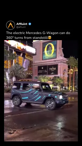 The Mercedes-Benz EQG’s “G-Turn” feature lets the all-electric G-Class spin 360 degrees on the spot, much like a military tank. Powered by four independent electric motors, the EQG can pivot without moving forward or backward. Though ideal for off-road situations, Mercedes advises using it cautiously and only in safe conditions. #mercedes #gclass #car #luxury #affluint Video: @mr.car 