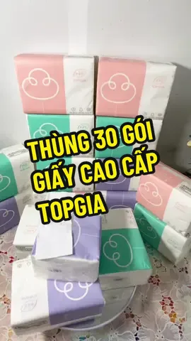 Giấy ăn rút Top Gia, thùng 30 gói/16 gói 4 lớp cao cấp tiện lợi##giaytopgia