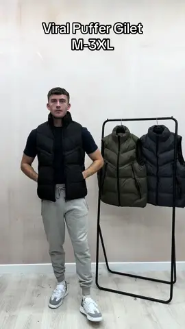 Guys! Make sure u don’t miss our viral puffer gilet! #viraltiktok #foryou #menswear #mensfashionwear #winterfashion #gilet 
