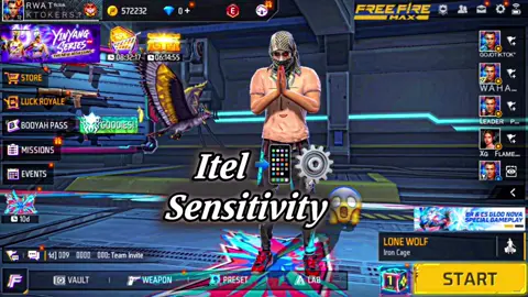 Itel sensivity😱 for all itel devices📲 100% Working✅ #foryou #freefire #fyp #viraltiktok #viralvedio #grow #sensi #unfreezemyacount #viral 