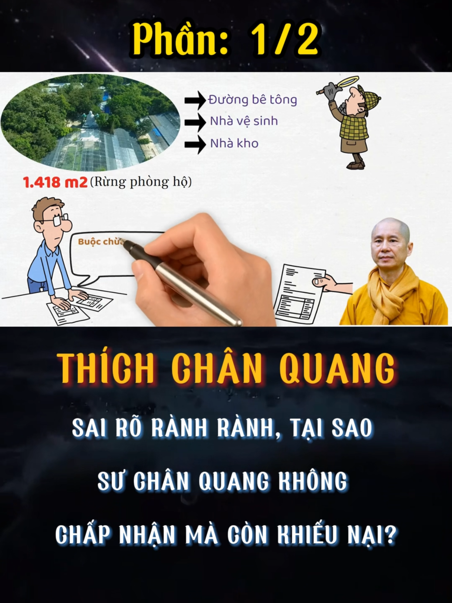 SAI RÕ RÀNH RÀNH, TẠI SAO SƯ CHÂN QUANG KHÔNG CHẤP NHẬN MÀ CÒN KHIẾU NẠI?P1.#viraltiktok #LearnOnTikTok #thichchanquang #chuaphatquang