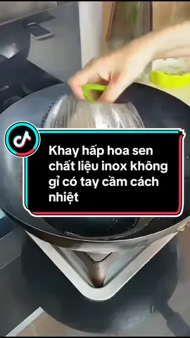 Khay hấp hoa sen chất liệu thép không gỉ, giá để nồi có thể gấp lại, có tay cầm cách nhiệt #khayhapinox #khayhapdanang #giadungtienich #giadungtienloi #giadungthongminh #xuhuong 