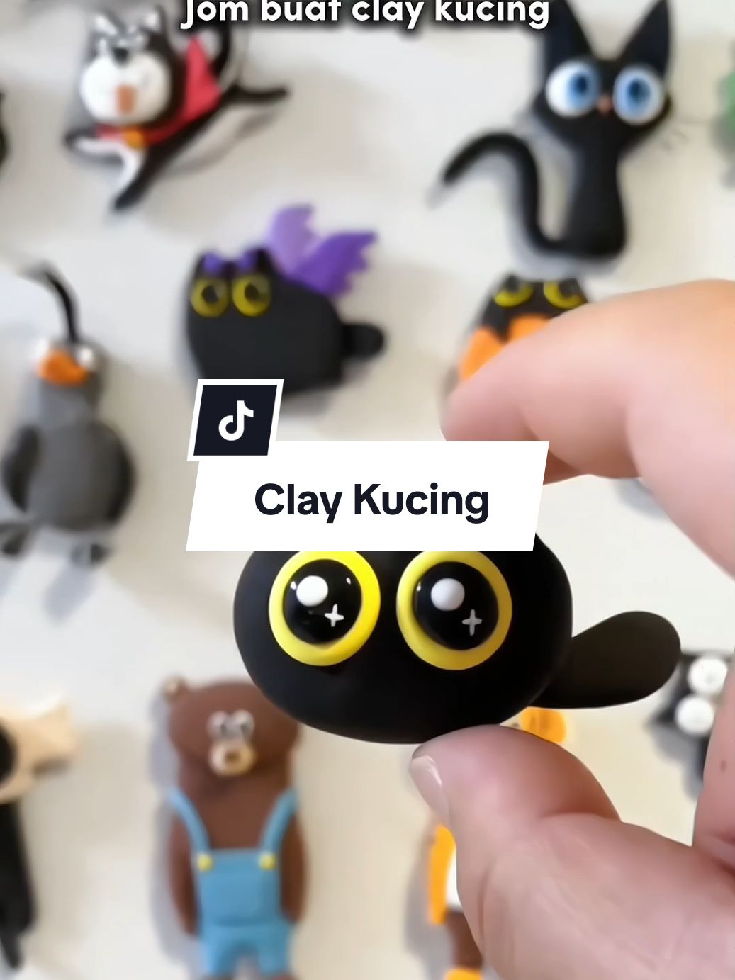 another day sharing,comelkan...kalau dah buat jadi tak?😆😁 #clay #clayart #kucing #DIY #handmade #crafting #comel #playdoh 