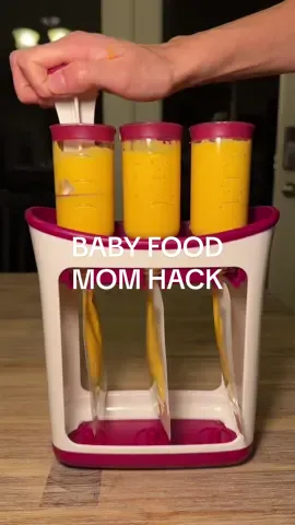 Mom hack for baby food! #babyfood #MomsofTikTok #momhack #babiesoftiktok #babyhack #babiesontiktok #firsttimemom #momtips #momlife #baby 