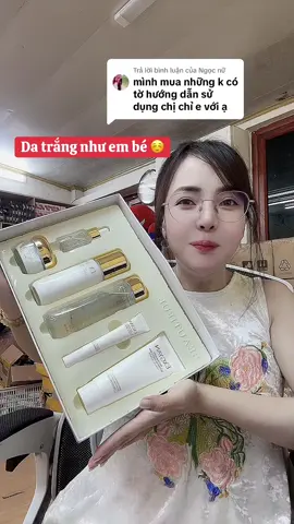 Trả lời @Ngọc nữ  cách dùng bộ kem dưỡng cấy trắng collagen exgyan .