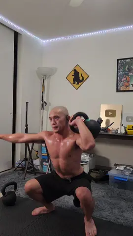 winter arc. go ahead and critique my form #bald #gym #kettlebells #Fitness #winterarc 