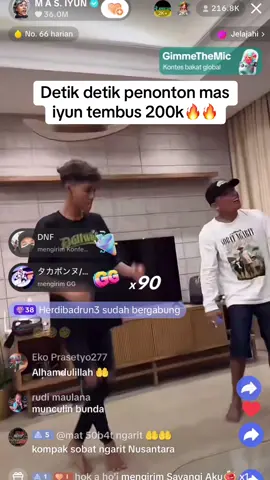 Detik detik penonton mas iyun tembus 200k #masiyun #sobatngarit 