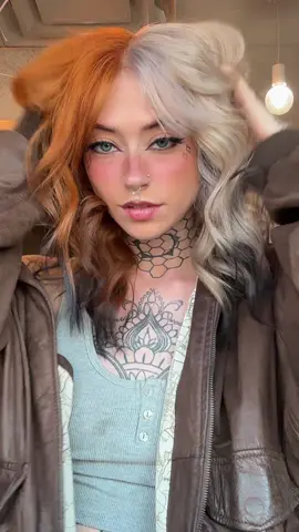 CALICO FOX SPLIT DYE CALICO FOX SPLIT DYE!!!! my hair stylist @Cheyenne Somer 🍑 KILLED IT!!!! we didnt even use an inspo pic, we just went with what felt right after collaborating our thoughts!!! 